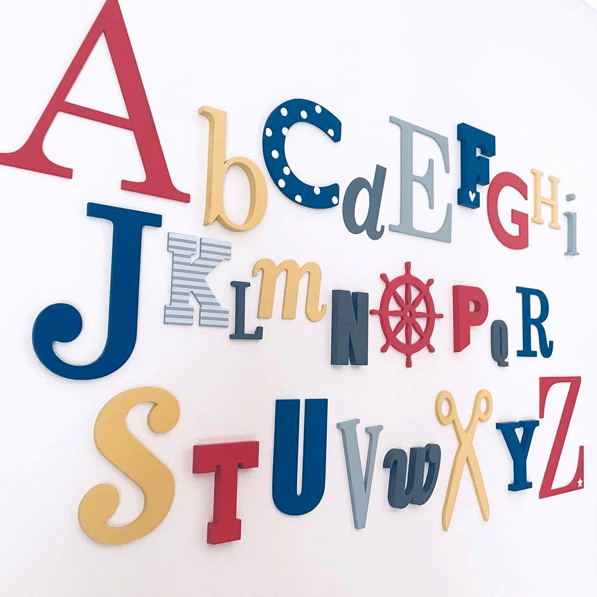 Alphabet wall art - Lovecoco