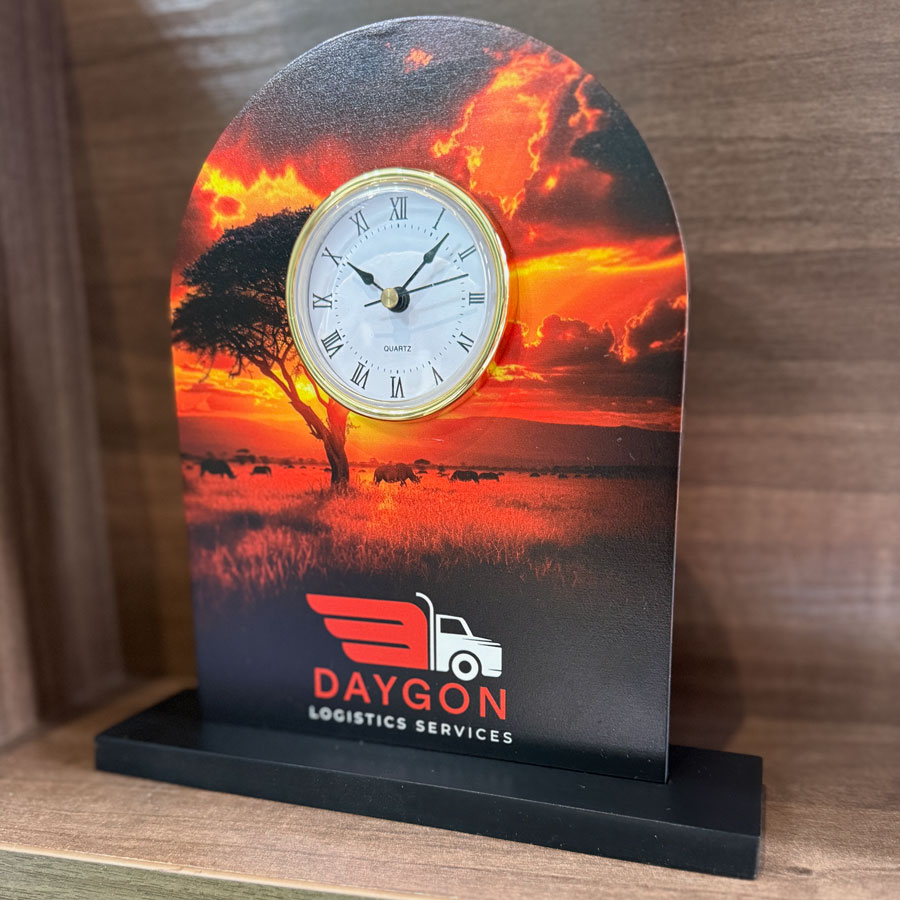 Corporate desk clock